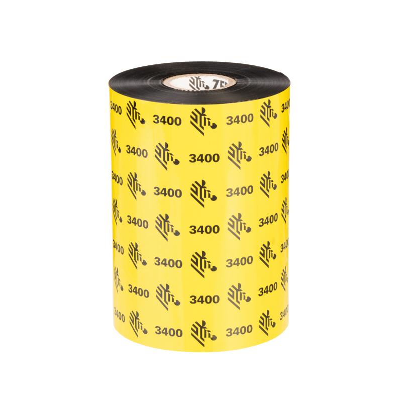 1x Zebra 3400 High Performance Wachs/Harz 131x450M AD(0) Kern(25,4) N/A Etiketten/Rolle