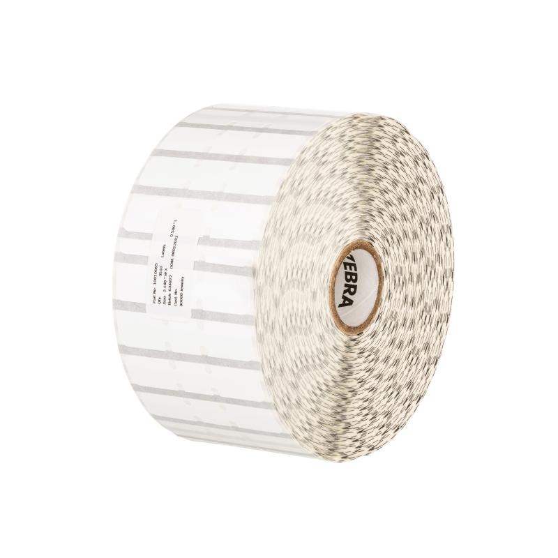 1x Zebra 8000D Jewelry with flaps 56x13mm AD(127) Kern(25,4) 3510 Etiketten/Rolle