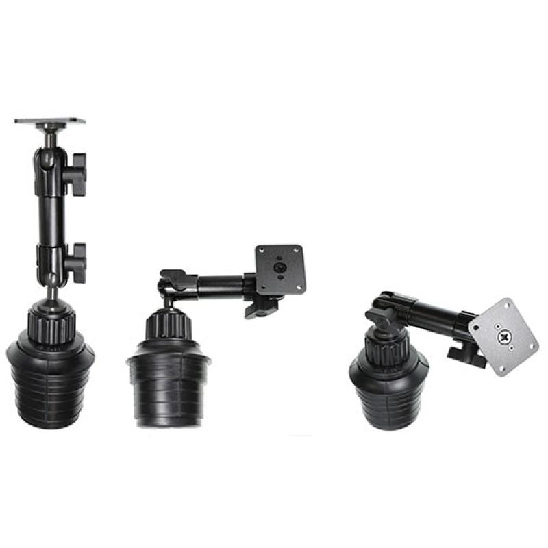 Sockelhalterung, 10,5'', mit Becherhalter-Befestigungssystem, Gesamtlänge: 267 mm, mit Kugel und Flü Sockelhalterung, 10,5'', mit Becherhalter-Befestigungssystem, Gesamtlänge: 267 mm, mit Kugel und Flü