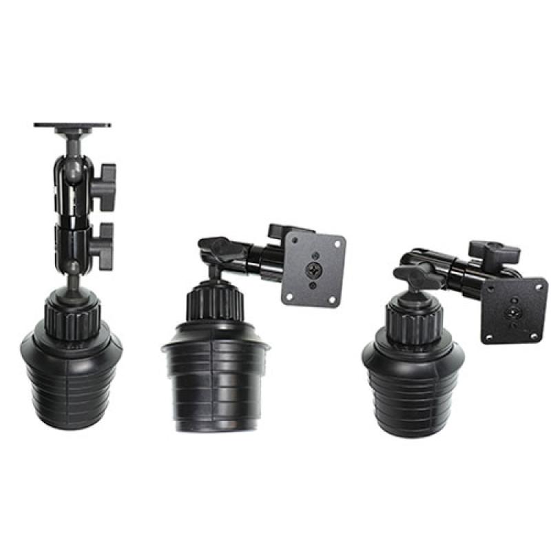 Sockelhalterung, 6,5'', mit Becherhalter-Befestigungssystem, Gesamtlänge: 234 mm, mit Kugel und Flüg Sockelhalterung, 6,5'', mit Becherhalter-Befestigungssystem, Gesamtlänge: 234 mm, mit Kugel und Flüg