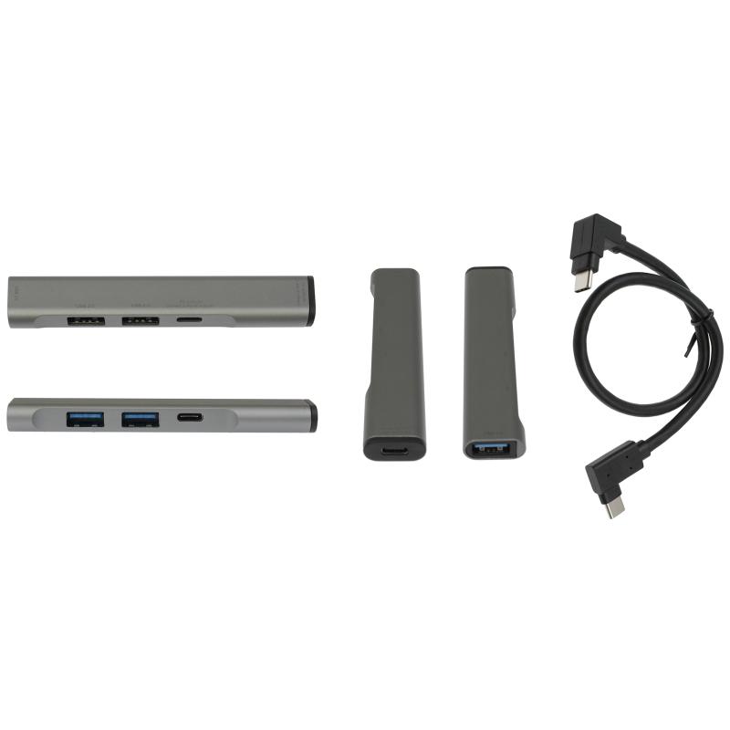 USB-HUB, 4 in 1, erweitert ein USB-C port zu 4x USB-A Port, Lade- und Datentransferfunktion USB-HUB, 4 in 1, erweitert ein USB-C port zu 4x USB-A Port, Lade- und Datentransferfunktion