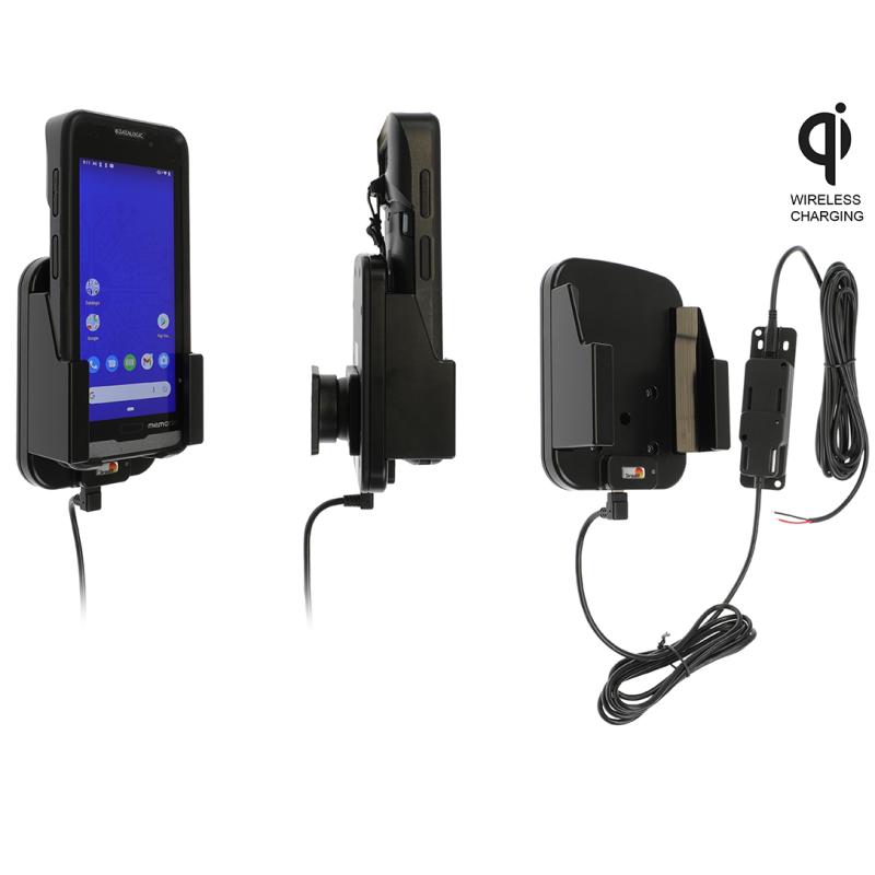 Aktive Halterung, kontaktloses Laden, offenes Kabelende, für Gerät mit Rubber-Boot, passend für: Dat Aktive Halterung, kontaktloses Laden, offenes Kabelende, für Gerät mit Rubber-Boot, passend für: Dat