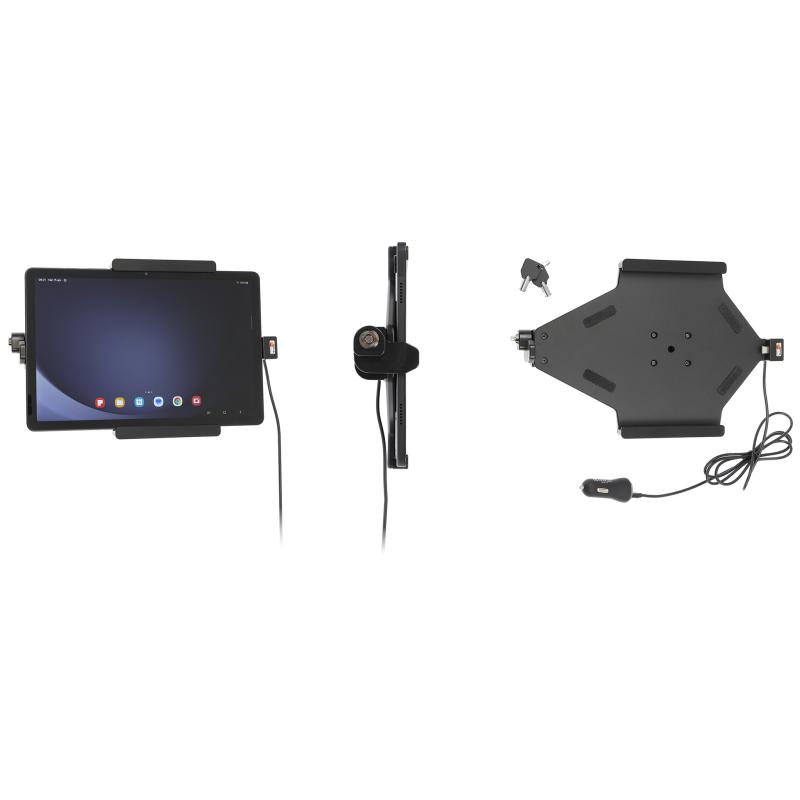 Aktive Halterung, abschließbar, 12/24V, mit Zigarettenanzünder-Adapter, USB-A und USB-C Schnittstell Aktive Halterung, abschließbar, 12/24V, mit Zigarettenanzünder-Adapter, USB-A und USB-C Schnittstell