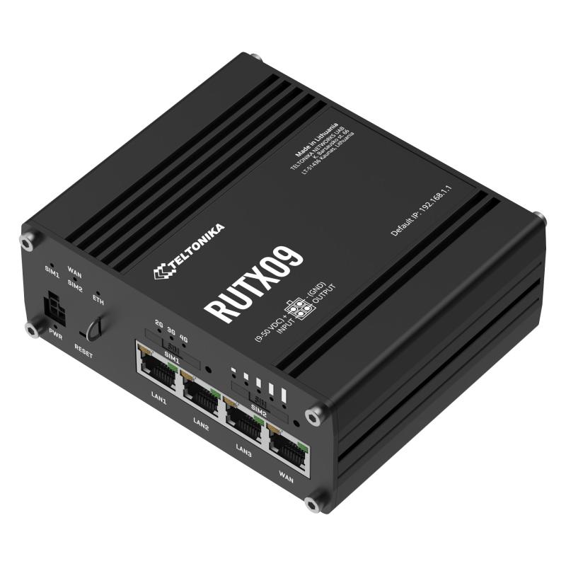 Teltonika RUTX09 4G LTE Cat6 Gigabit Industrial Router Teltonika RUTX09 4G LTE Cat6 Gigabit Industrial Router