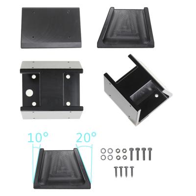 Sockelmontage, oben, Planscheiben 10&deg; und 20&deg; gewinkelt, H&ouml;he: 46 mm, inkl.: 4 Schrauben, 4 Muttern