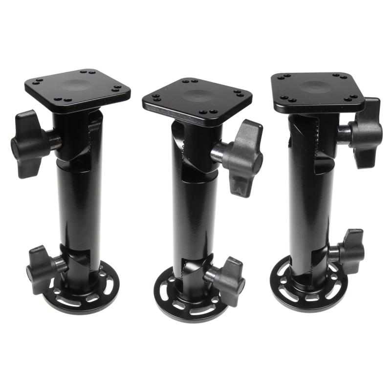 Sockelhalterung, 6'', Gesamtl&auml;nge: 164 mm, round base, AMPS-L&ouml;cher