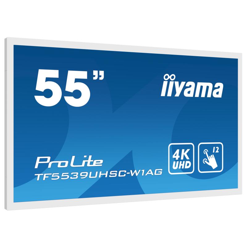 iiyama ProLite TF5539UHSC-W1AG, 139cm (55''), Projected Capacitive, 4K, wei&szlig; , openframe