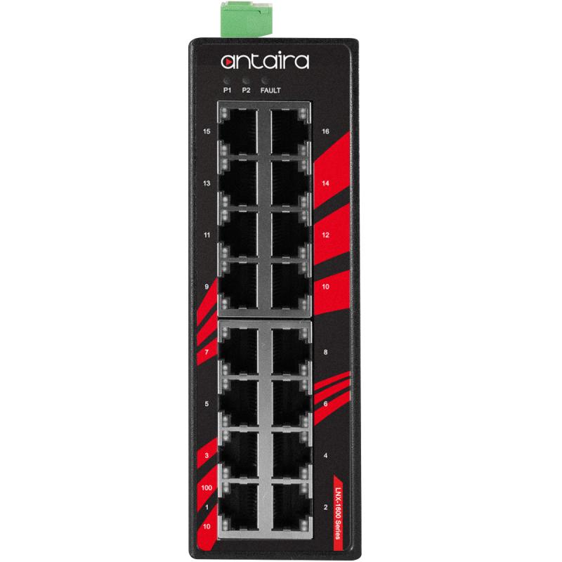16-Port Industrial Unmanaged Ethernet Switch, w/16*10/100Tx