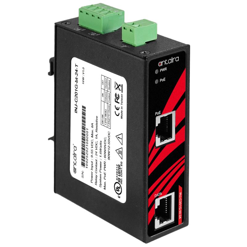 Industrial Gigabit PoE++ Injector, Booster, -40 &deg;C bis 75 &deg;C EOT